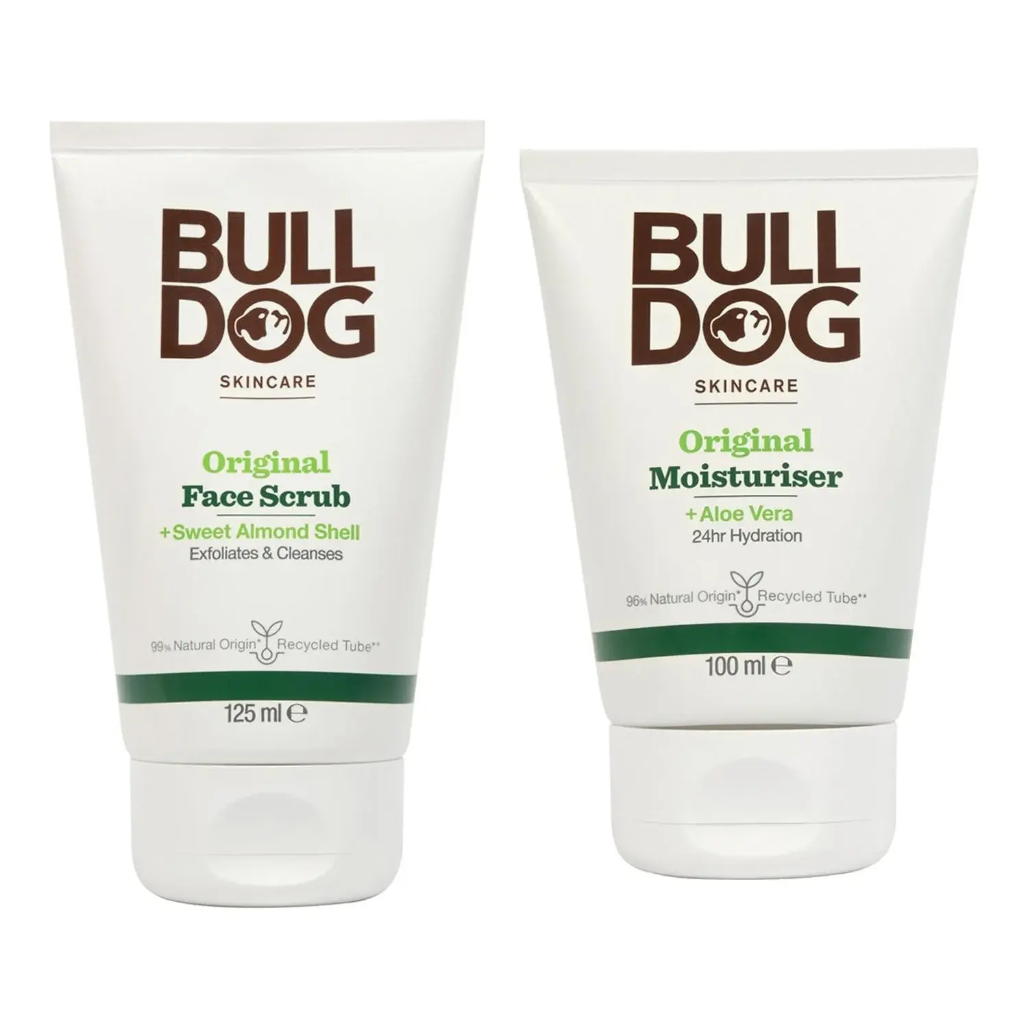 Bulldog Bulldog Cleanse & Hydrate Face Essentials Face Scrub 125 ml & Moisturiser 100 ml - 225 ml