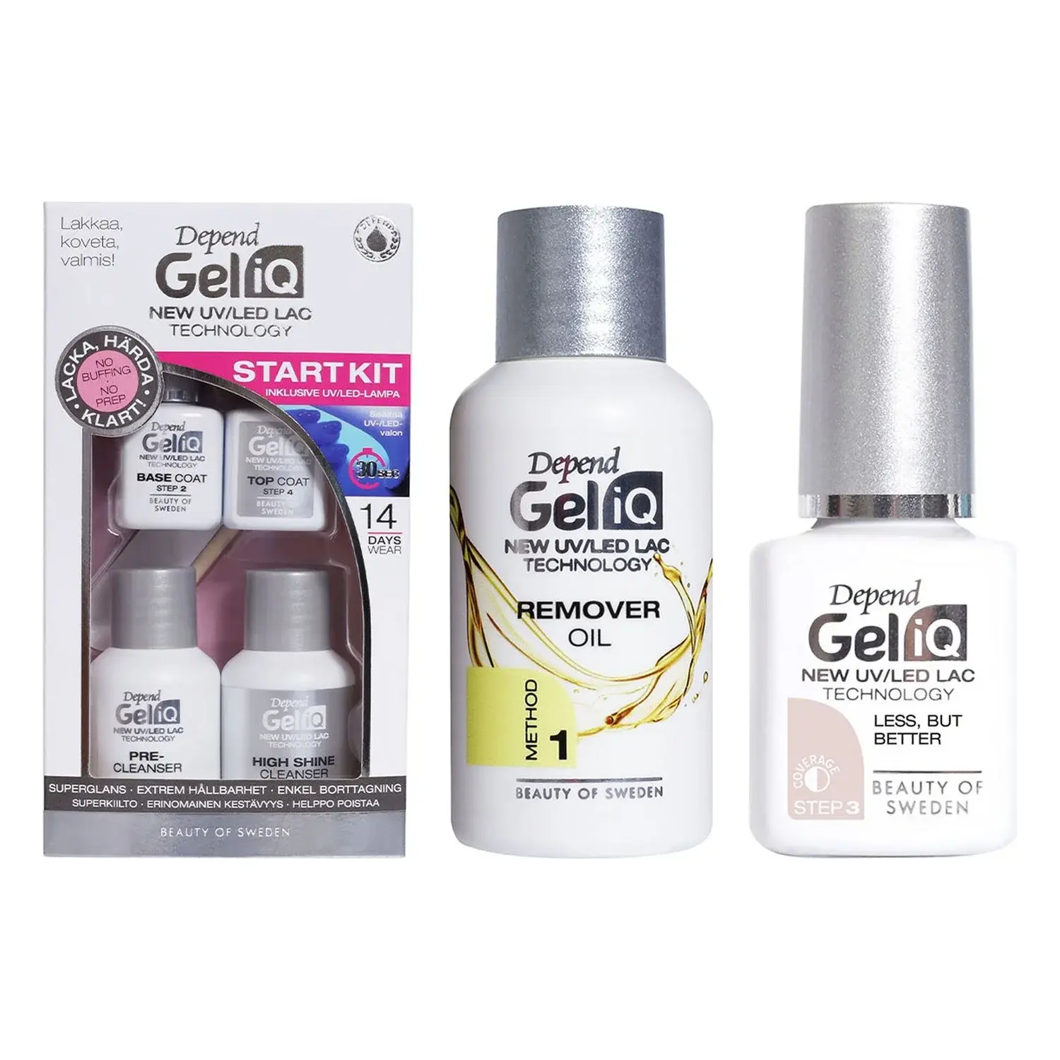 Depend Depend Gel Polish Starter Set With Remover Start Kit, Less But Better, Remover Oil