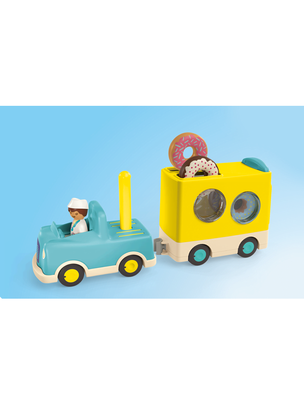 Playmobil Playmobil 1.2.3 - Junior gal donutbil med stable- og sorteringsfunksjon