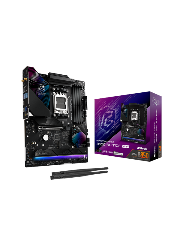 ASRock ASRock B850 Riptide WiFi Hovedkort - AMD B850 - AMD AM5 socket - DDR5 RAM - ATX