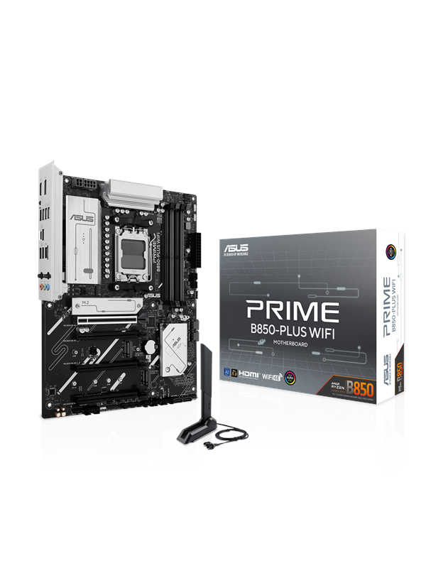 ASUS ASUS PRIME B850-PLUS WIFI Hovedkort - AMD B850 - AMD AM5 socket - DDR5 RAM - ATX