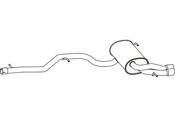 Skruvat sluttlyddemper, Bak - vw tiguan, tiguan van - OE 5N0253181N, 5N0253609AE, 5N0253609AS