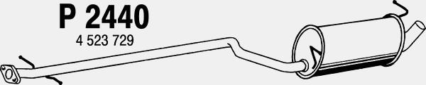 Skruvat Mellomlyddemper, Senter - ford tourneo connect, transit connect - OE 4523729