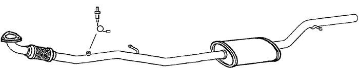 Skruvat Mellomlyddemper, Senter - opel agila a - OE 5852150, 5852480