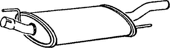 Skruvat sluttlyddemper, Bak - vw golf iii, golf cabriolet iii, golf cabriolet iv, golf van iii - OE 1H6253609A, 1H6253609G, 1H6253609P