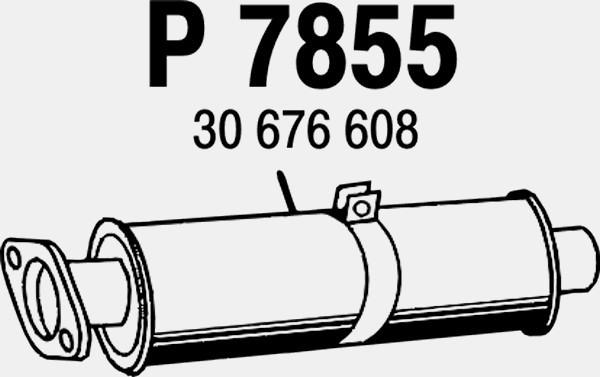 Skruvat Mellomlyddemper, Senter - volvo c30, c70 cabriolet ii, s40 ii, v50 - OE 30676608