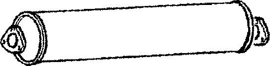 Skruvat Mellomlyddemper - vw transporter t3 buss, transporter t3 flak/chassi, transporter t3 skåp - OE 025251053N