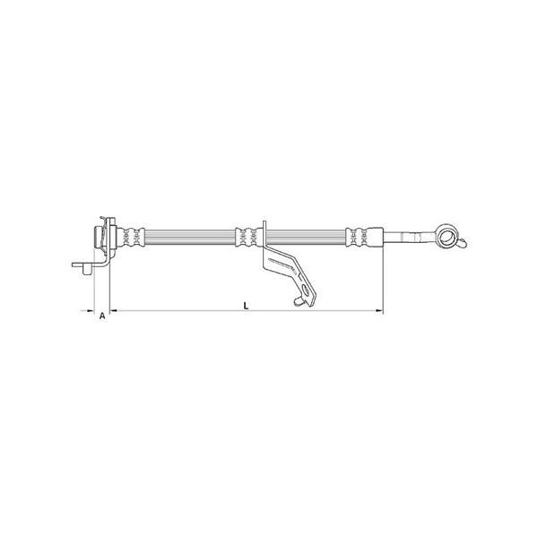 Skruvat Bremseslange, Foran, Venstre - kia venga - OE 587311P000