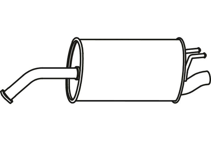 Skruvat sluttlyddemper, Bak - chevrolet spark - OE 96983987