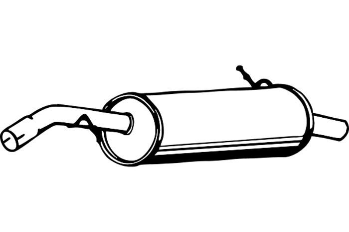 Skruvat sluttlyddemper, Bak - peugeot 207, 207 skåp/halvkombi, 207 sw - OE 1730-AV