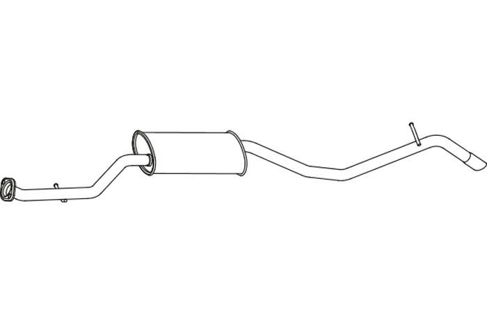 Skruvat sluttlyddemper, Bak - toyota iq - OE 17430-4O070, 17430-4O071