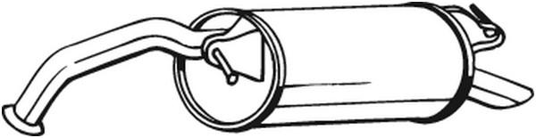 BOSAL sluttlyddemper BOSAL - toyota yaris - OE 1743021200