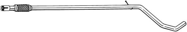 BOSAL Eksosrør, Senter BOSAL - fiat panda, panda skåp/halvkombi - OE 46817651