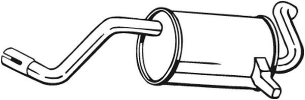 BOSAL sluttlyddemper BOSAL - renault clio iii, clio grandtour iii, clio skåp/halvkombi iii, modus / grand modus - OE 8200385653, 8200385655, 8200385656