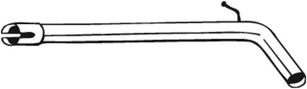 BOSAL Eksosrør, Senter BOSAL - skoda roomster, roomster praktik - OE 6Q7253201B, 6Q7253201C