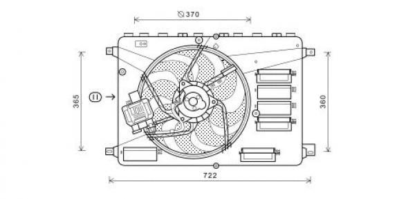 DIEDERICHS Ventilator, motorkjøling DIEDERICHS Diederichs climate - ford - OE 1377555, 1380882, 1386382