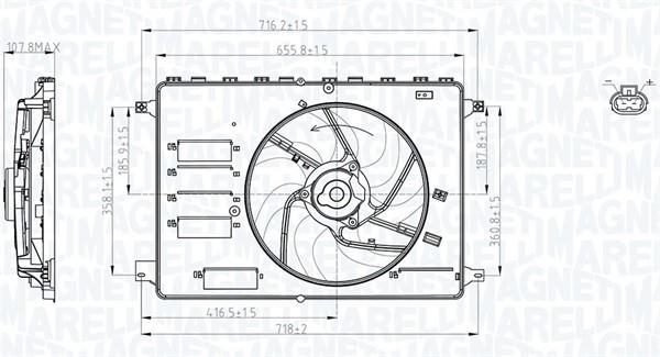 MAGNETI MARELLI Ventilator, motorkjøling MAGNETI MARELLI - ford - OE 1377555, 1380882, 1386832