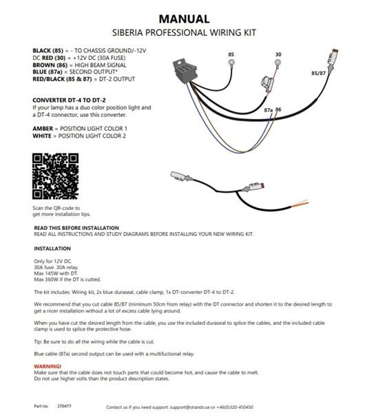 Strands Lighting Division Ekstralys ledninger 1x DT-2 -/DT4 - 1359459