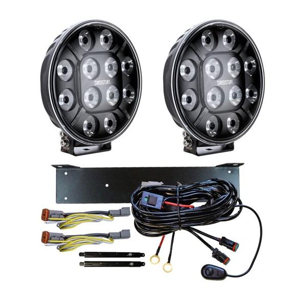 SWEDSTUFF Ferdig sett 2x Ldl-04 Ekstra Lys 9" Led SWEDSTUFF - 1362652