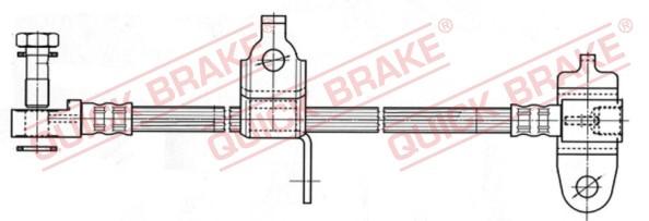 Skruvat Bremseslange, Framaksel høyre - ford transit buss, transit flak/chassi, transit skåp - OE 4041433, 4060852, 4419593