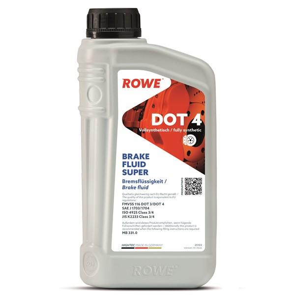 ROWE Hightec Super Bremsevæske DOT 4 1L ROWE - abarth, acura, alfa romeo, alpina, aston martin, audi, austin, bentley, bmw, cadillac, chevrolet, chrysler,