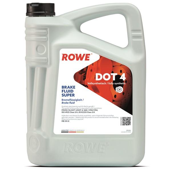 ROWE Hightec Super Bremsevæske DOT 4 5L ROWE - abarth, acura, alfa romeo, alpina, aston martin, audi, austin, bentley, bmw, cadillac, chevrolet, chrysler,