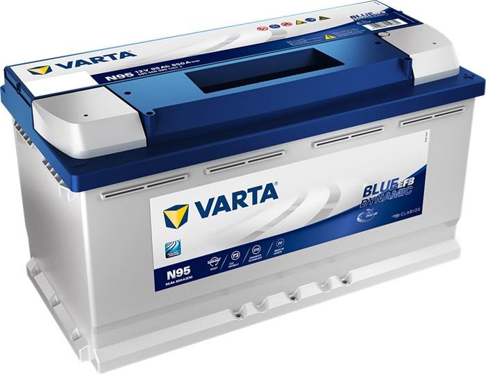 VARTA Starter Batteri Varta Blue Dyn Efb N95 12v 95ah 850a, Bagasjerom - alfa romeo, audi, maserati, renault - OE 000915105EE, 244108926R, 648600007R