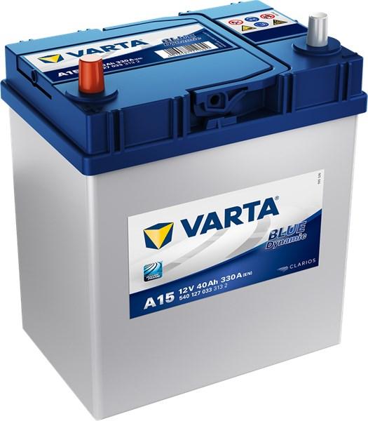 VARTA Startbatteri Varta Blue Dynamic A15 12v 40ah 330a - daewoo, daihatsu, mazda, mitsubishi, nissan, suzuki, toyota - OE 244104A00A, 244104A00D, 24410-4A0
