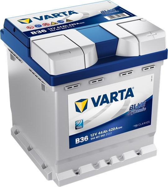 VARTA STARTER BATTERI VARTA BLUE DYNAMIC B36 12V 44AH 420A - chevrolet, citroën, dacia, fiat, ford, lancia, opel, peugeot, piaggio, seat, skoda, smart, toyo