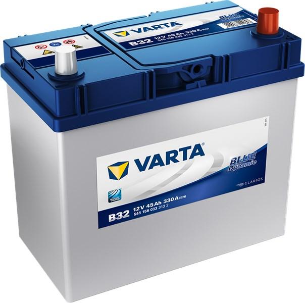 VARTA STARTER BATTERI VARTA BLUE DYNAMIC B32 12V 45AH 330A - daihatsu, honda, hyundai, kia, mazda, mitsubishi, nissan, subaru, suzuki, tesla, toyota - OE 11