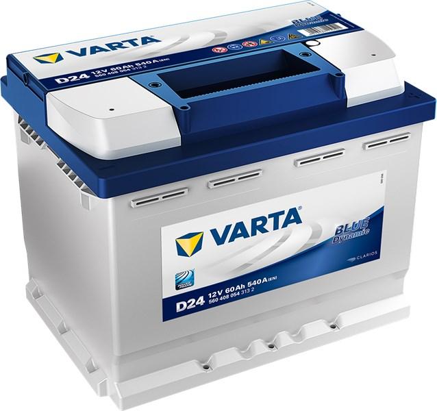 VARTA STARTER BATTERI VARTA BLUE DYNAMIC D2412V 60AH 540A, Bagasjerom, - abarth, alfa romeo, alpina, audi, bentley, bmw, chevrolet, chrysler, citroën, daci