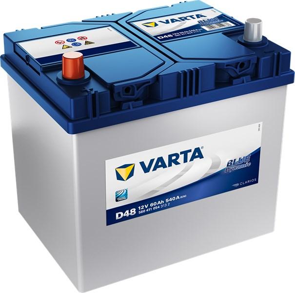 VARTA STARTER BATTERI VARTA BLUE DYNAMIC D48 12V 60AH 540A - aston martin, chevrolet, citroën, daewoo, dodge, honda, hummer, hyundai, jeep, kia, lamborghini