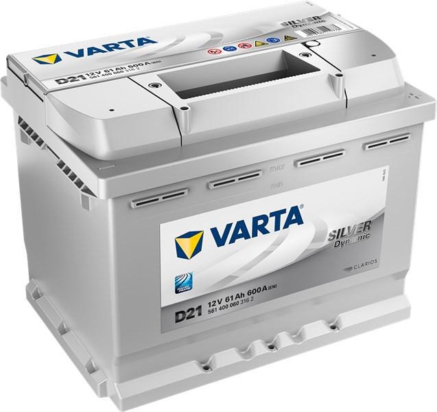 VARTA STARTER BATTERI VARTA SILVER DYNAMIC D21 12V 61AH 600A 12V VARTA - alfa romeo, alpina, audi, austin, bmw, cadillac, chevrolet, chrysler, citroën, daci