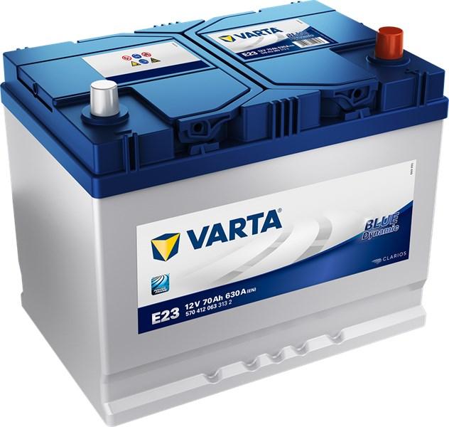 VARTA STARTER BATTERI VARTA BLUE DYNAMIC E23 12V 70AH 630A, Bagasjerom - acura, bmw, chrysler, daihatsu, daimler, ford, ford usa, glas, honda, hyundai, infi