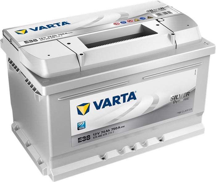 VARTA STARTER BATTERI VARTA SILVER DYNAMIC E38 12V 74AH 750A, Fotrom - alfa romeo, audi, austin, bentley, bmw, cadillac, chevrolet, ferrari, fiat, ford, for
