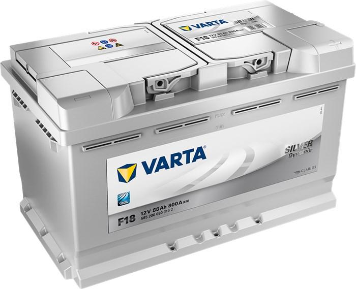 VARTA STARTER BATTERI VARTA SILV. DYNAMIC F18 12V 85AH 800A, Bagasjerom - alfa romeo, alpina, audi, bmw, chevrolet, chrysler, dodge, fiat, ford, ford usa, i