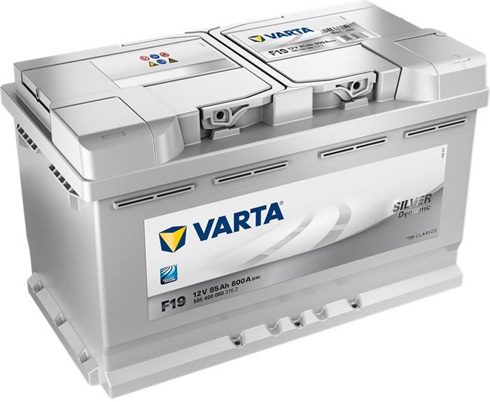 VARTA STARTBATTERI VARTA SILVER DYNAMIC F19 12V 85AH 800A, Bagasjerom - alfa romeo, audi, bmw, cadillac, chevrolet, dodge, fiat, gmc, jaguar, jeep, land rov