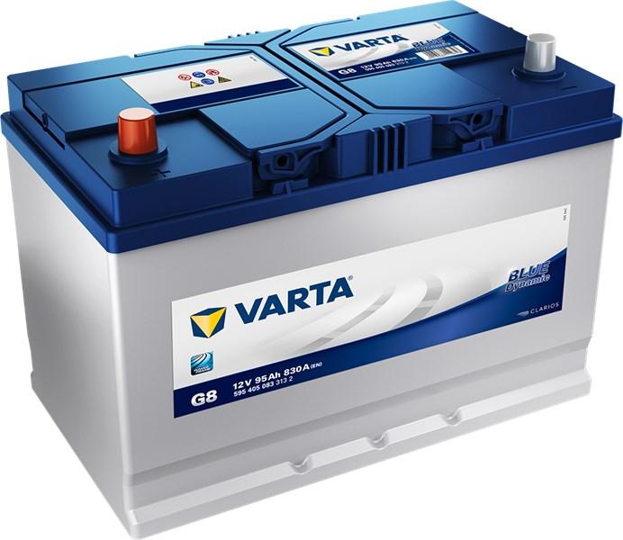 VARTA STARTER BATTERI VARTA BLUE DYNAMIC G8 12V 95AH 830A, Bagasjerom - buick, cadillac, chevrolet, daewoo, daihatsu, ford, ford usa, hyundai, isuzu, jeep,