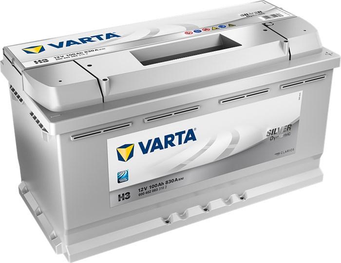 VARTA STARTER BATTERI VARTA SILVER DYNAMIC H3 12V 100AH 830A, Bagasjero - alfa romeo, alpina, aston martin, audi, bmw, chevrolet, chrysler, citroën, daimler