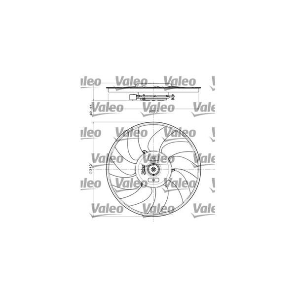 VALEO Ventilator, motorkjøling VALEO - audi, porsche - OE 8K0959455F, 8K0959455M, 8K0959455N