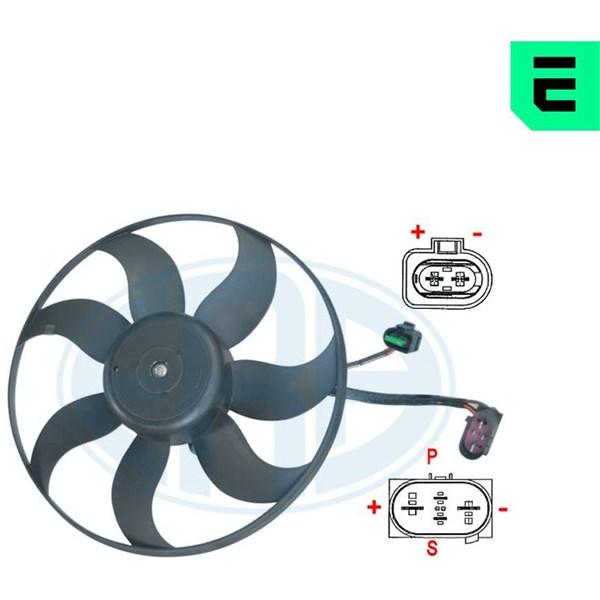 Skruvat Ventilator, motorkjøling 12V - audi, seat, skoda, vw - OE 1K0 959 455 CQ, 1K0 959 455 DL, 1K0 959 455 DT