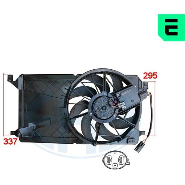 Skruvat Ventilator, motorkjøling 12V - ford, volvo - OE 1306758, 1366829, 1506974