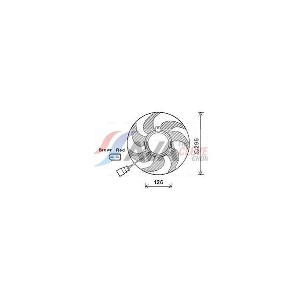 AVA QUALITY COOLING Ventilator, motorkjøling 12V, Høyre, Venstre AVA QUALITY COOLING - audi, seat, skoda, vw - OE 1K0959455CR, 1K0959455DH, 1K0959455ET
