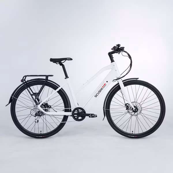 SCUSHI Scushi Norway Universe Elsykkel, hvit (360 Wh batteri)