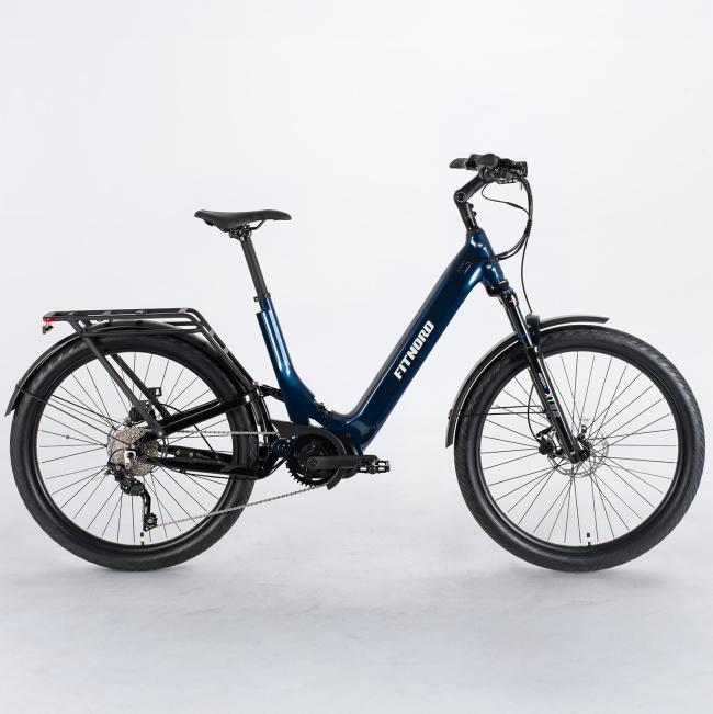 FitNord FitNord Ava 700FS NightSky Elsykkel, mørkeblå, ramme 48 cm, dekk 27,5", batteri 720 Wh