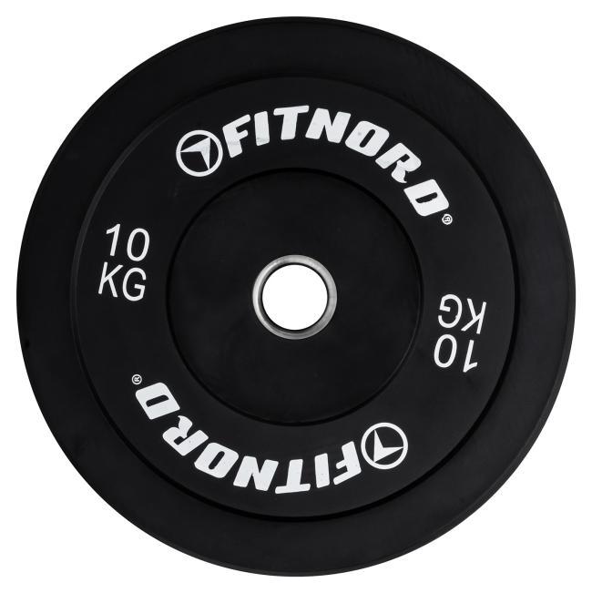 FitNord FitNord Bumper Black Vektskive 10 kg