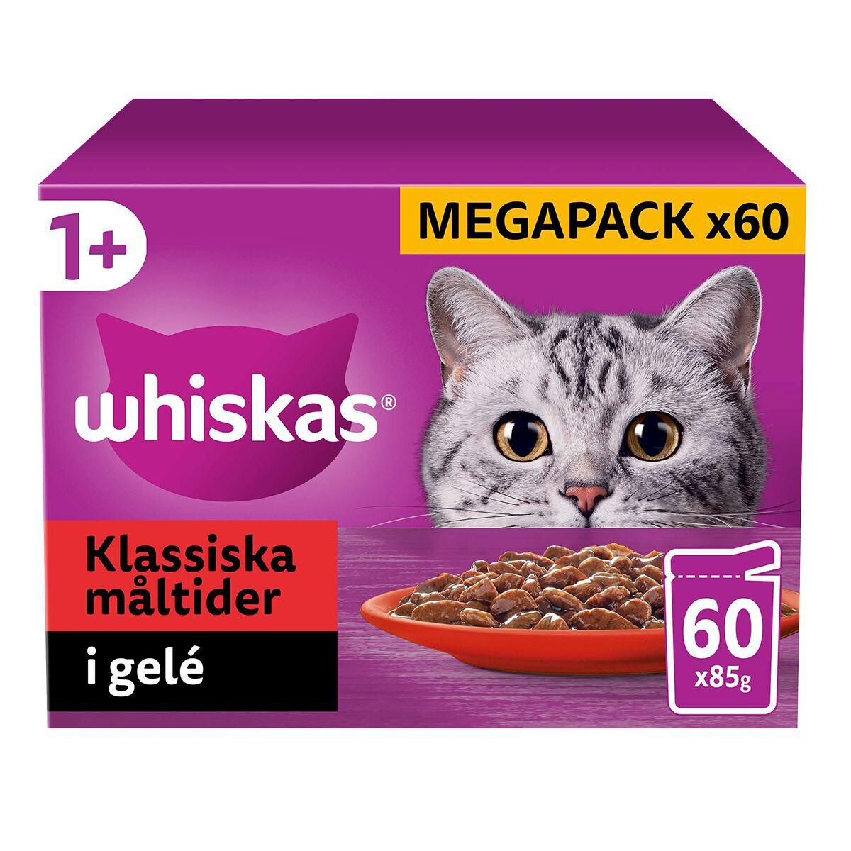 Whiskas Whiskas Klassiske Måltider i Gelé 60x85 g