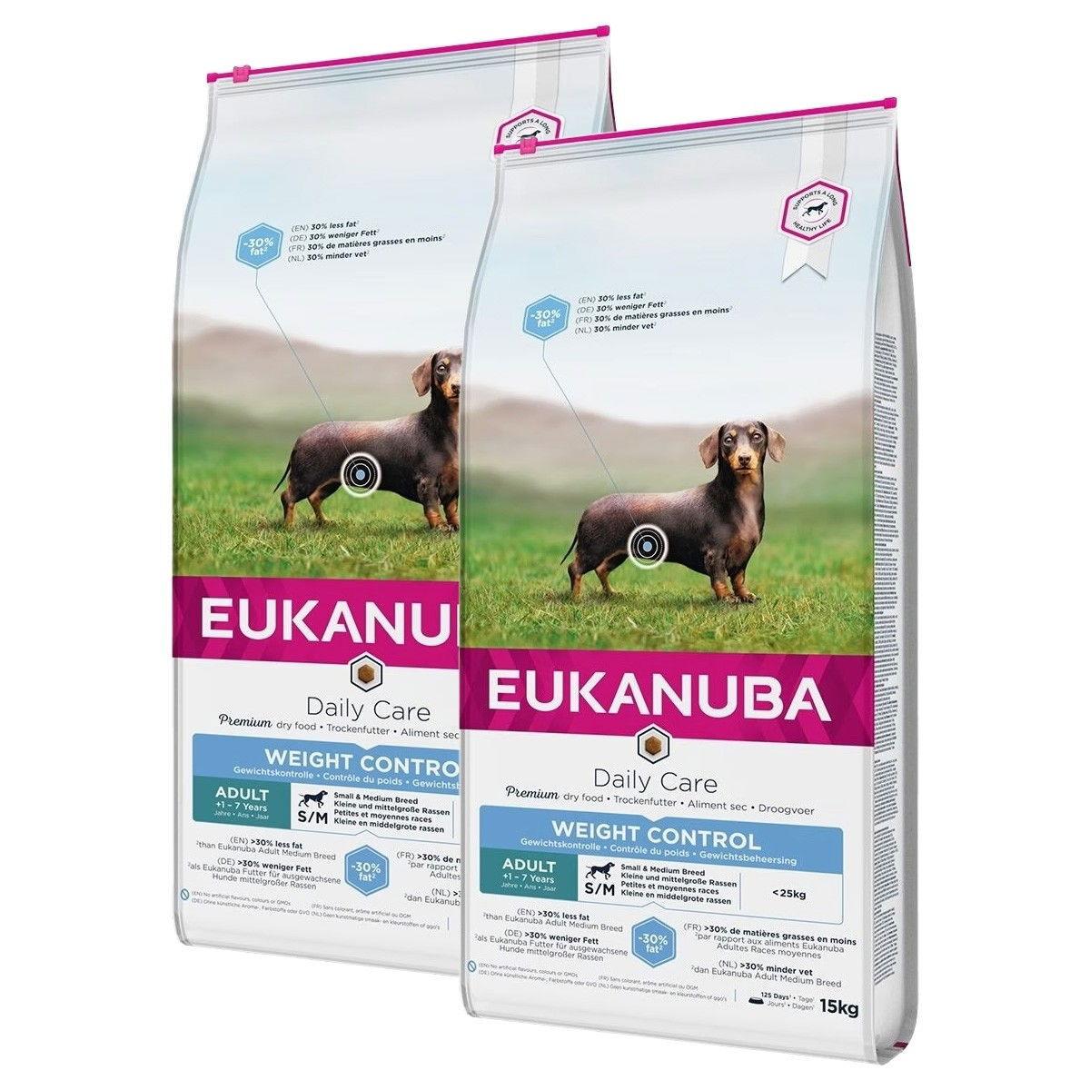 Eukanuba Eukanuba Dog Daily Care Adult Weight Control Small & Medium Breed 12 x 15 kg