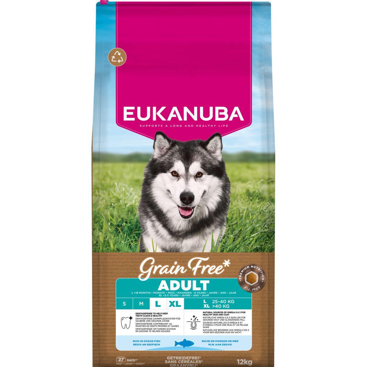 Eukanuba Eukanuba Dog Grain Free Adult Large & Extra Large Breed Ocean Fish