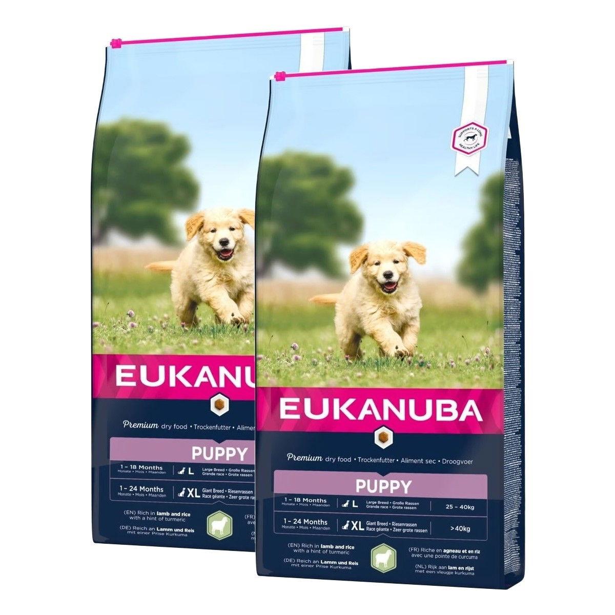 Eukanuba Eukanuba Puppy Large Breed Lamb & Rice 2 x 12kg